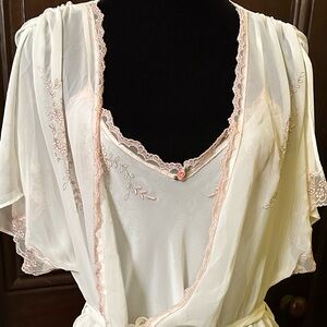 California Dynasty Stunning Sexy babydoll & Robe Vintage S